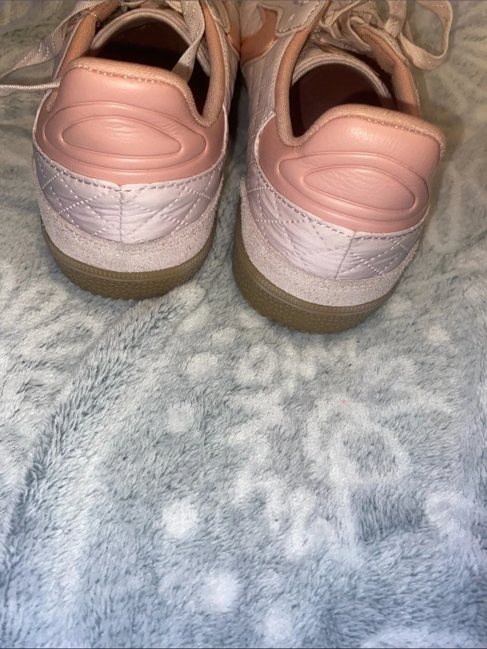 Skechers Light Pink Quilted Lace-Up Sneakers